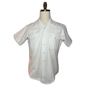 New With Tags - The Citadel Summer Leave White Short Sleeve Shirt